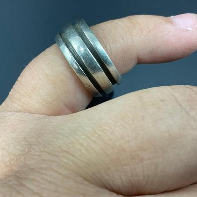-2- TIFFANY | Atlas Groove Sterling Ring | Marked