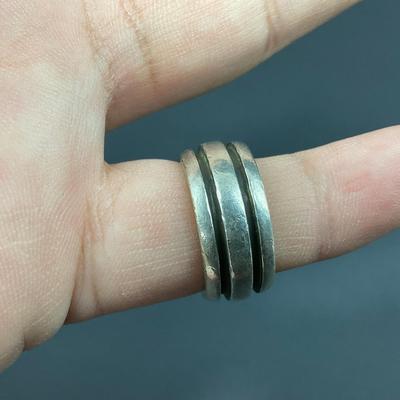-2- TIFFANY | Atlas Groove Sterling Ring | Marked