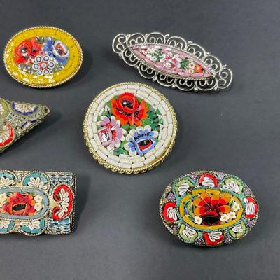 -9- ITALIAN | Micro Mosaic Brooches