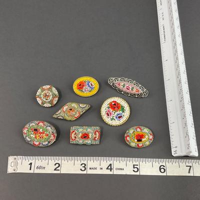 -9- ITALIAN | Micro Mosaic Brooches
