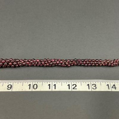 -10- FINE JEWELRY | Garnet Bracelet & Necklace Set