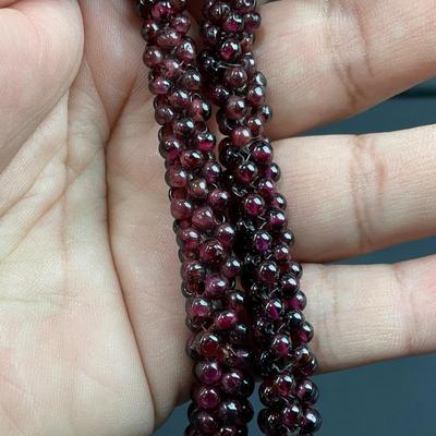 -10- FINE JEWELRY | Garnet Bracelet & Necklace Set
