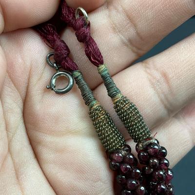 -10- FINE JEWELRY | Garnet Bracelet & Necklace Set