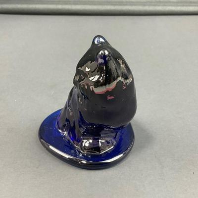 -13- VIKING | Mid Century Cobalt Blue Cat | With Sticker