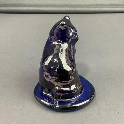 -13- VIKING | Mid Century Cobalt Blue Cat | With Sticker