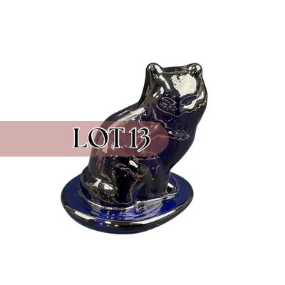 -13- VIKING | Mid Century Cobalt Blue Cat | With Sticker