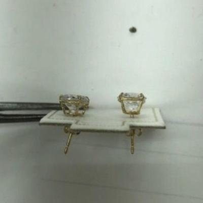 14 k 1 ctw cz earrings