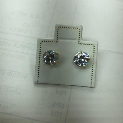 14 k 1 ctw cz earrings