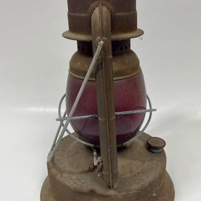 Vintage Dietz Red-Lens Kerosene Lantern