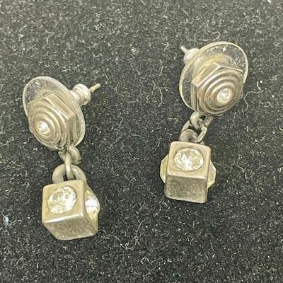 MYCA Designs Silvertone Necklace with Matching Earrings