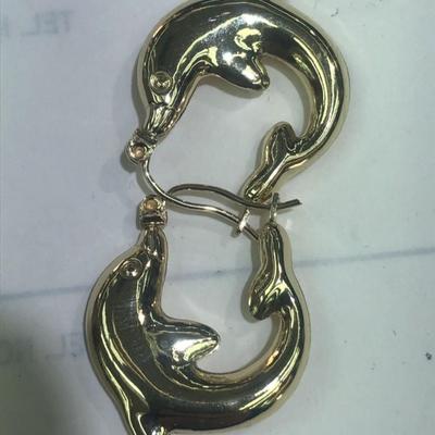 Gold earings 14 k 3.5 g