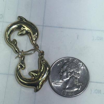 Gold earings 14 k 3.5 g