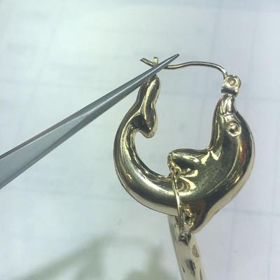 Gold earings 14 k 3.5 g