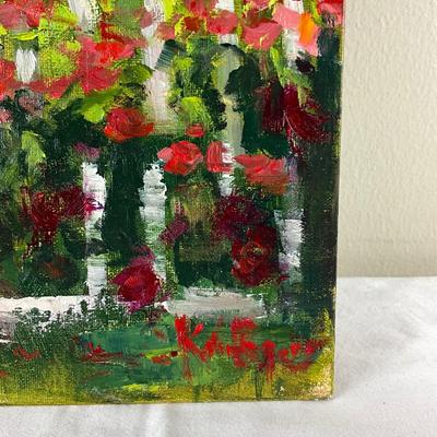 116 Original Oil Painting "My Birdhouse" by Kathie Rogers