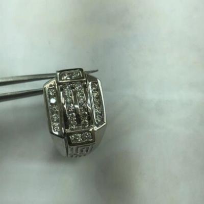 14 k Gold diamond ring size 11