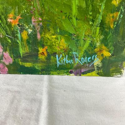 121 Original Oil Painting "Flower Field" by Kathie Rogers