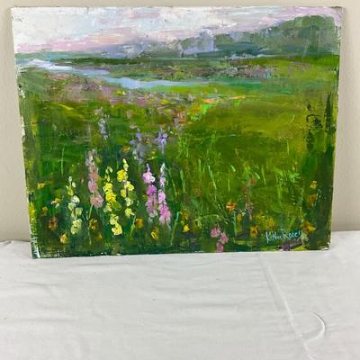121 Original Oil Painting "Flower Field" by Kathie Rogers