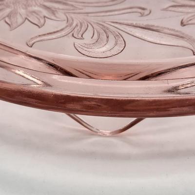 Vintage Pink Hobnail & Depression Glass Cake Platters