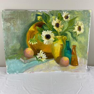 128 Original Oil Painting Sunflower Still LIfe by Kathie Rogers
