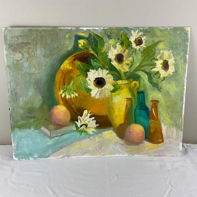 128 Original Oil Painting Sunflower Still LIfe by Kathie Rogers