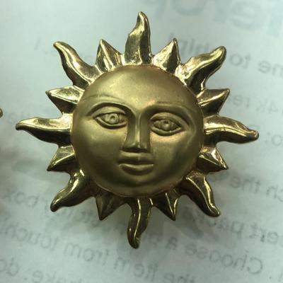 Gold sun earings 6.3 g 14 k