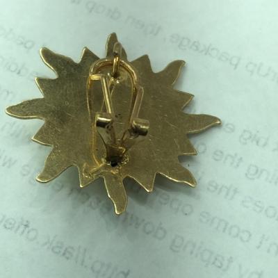 Gold sun earings 6.3 g 14 k