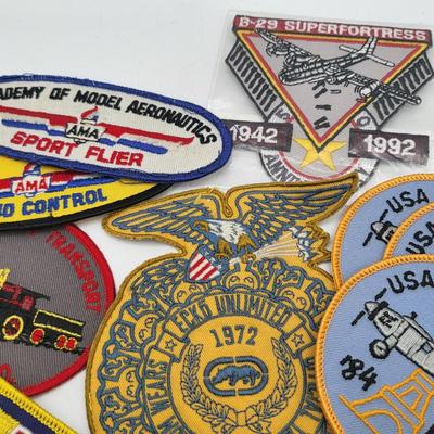70's to 90's Embroidered Patches Model Aviation