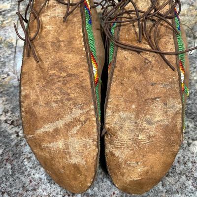 Native American beaded mocassins vintage