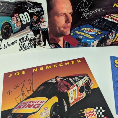 Autographed NASCAR BIO/Informational Cards