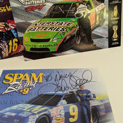 Autographed NASCAR BIO/Informational Cards