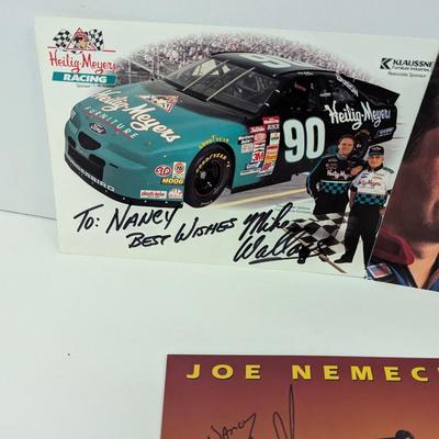 Autographed NASCAR BIO/Informational Cards