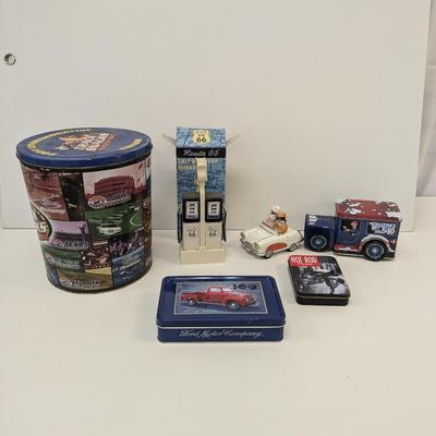 Automobile Collection Tins & Salt & Pepper Shakers