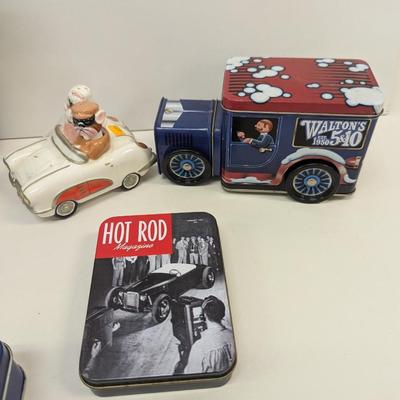 Automobile Collection Tins & Salt & Pepper Shakers
