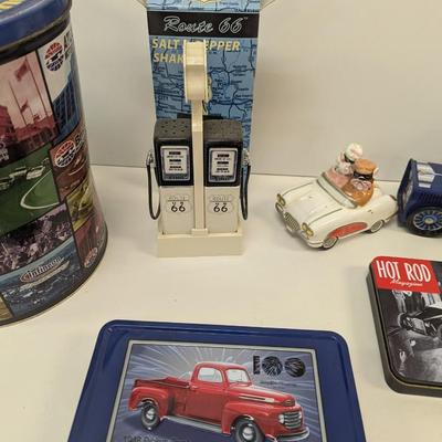 Automobile Collection Tins & Salt & Pepper Shakers