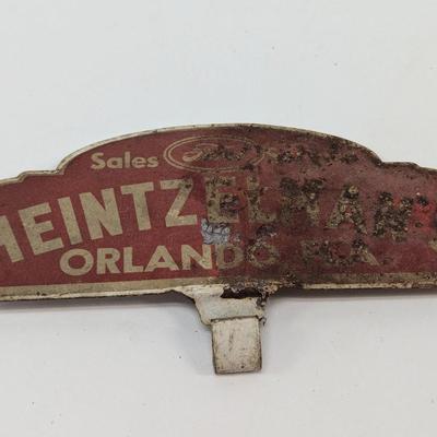 Vintage Heintzelman Ford Sales Plaque