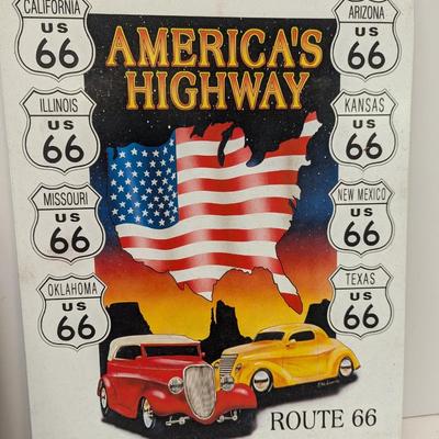 Metal Route 66 Signs