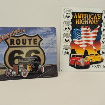 Metal Route 66 Signs