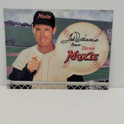 Ted Williams "Says: Drink Moxie" Metal Sign