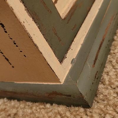 Two Decorative Wood Drawer Storage Boxes