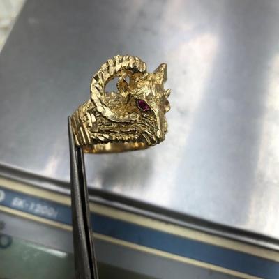 Gold ring 14 k size 11 11.7g