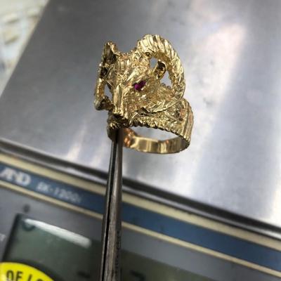 Gold ring 14 k size 11 11.7g