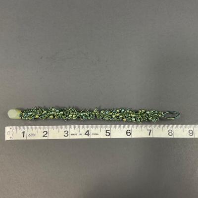 -21- ARTISAN | Green Beaded Bracelet