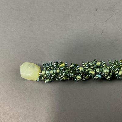 -21- ARTISAN | Green Beaded Bracelet