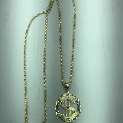 Gold Chain medalian 14 k 22 in 29.2 g