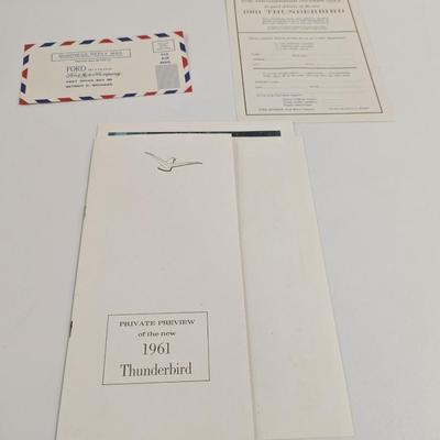 1961 Ford Thunderbird Preview Sales Brochure