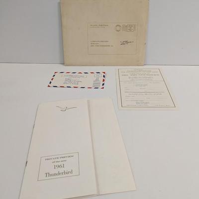 1961 Ford Thunderbird Preview Sales Brochure