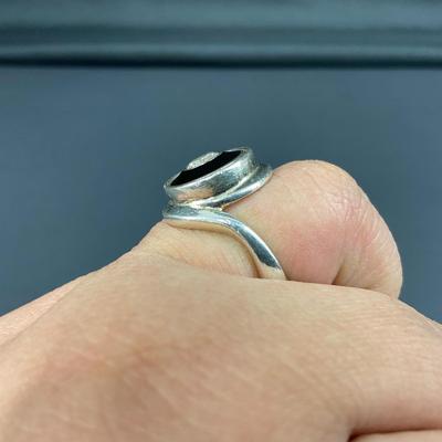 -25- KAMELEON | Sterling Art Deco Ring | Marked