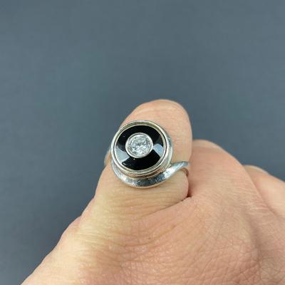 -25- KAMELEON | Sterling Art Deco Ring | Marked