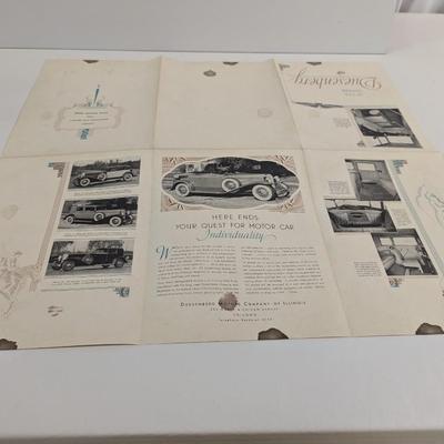 Duesenberg Motors Vintage Brochure