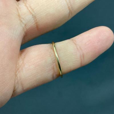 -33- FINE JEWELRY | Gold Ring With Ruby Stone & Diamond Chips | Marked